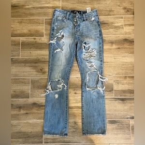 High rise vintage straight jeans